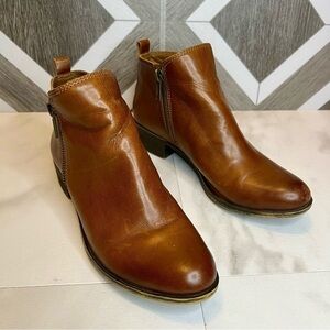 Lucky Brand LK Basel Boots Women's Size 6.5 US Brown Ankle Booties Side Zip
